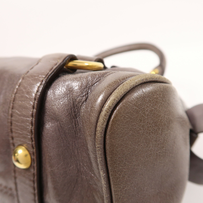 Miu Miu 牛皮皮革2 Way Shoulder金扣手挽肩背兩用袋-11