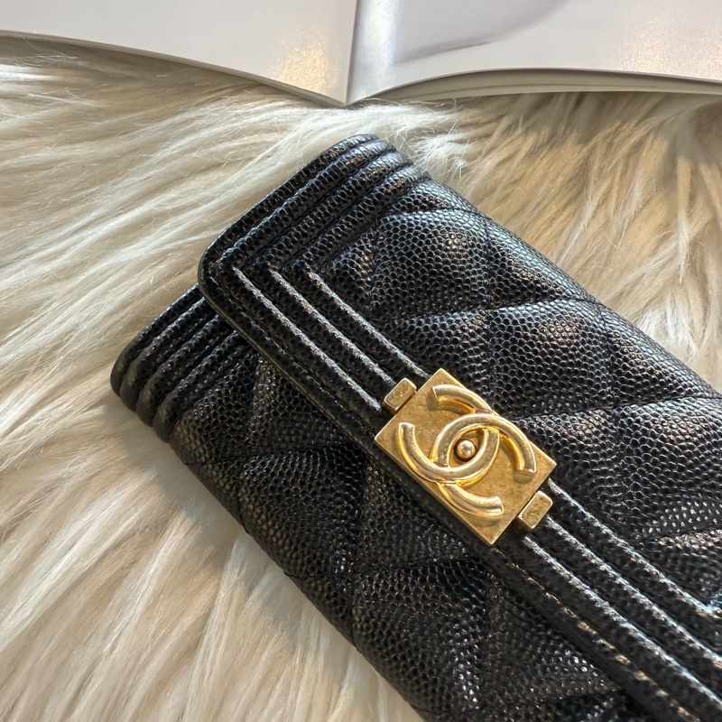 香奈兒 Boy金釦卡包-4