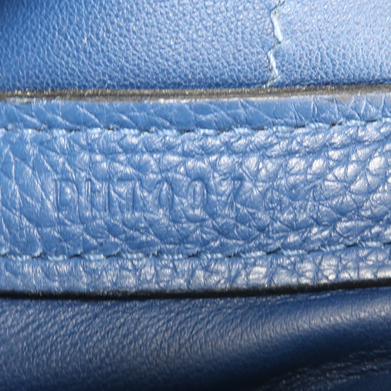 HERMES Clemence皮革24/24 29cm銀扣手挽肩背兩用袋Deep Bleu-6