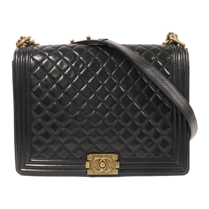 CHANEL 牛皮皮革Boy 30鏈帶肩背袋-0