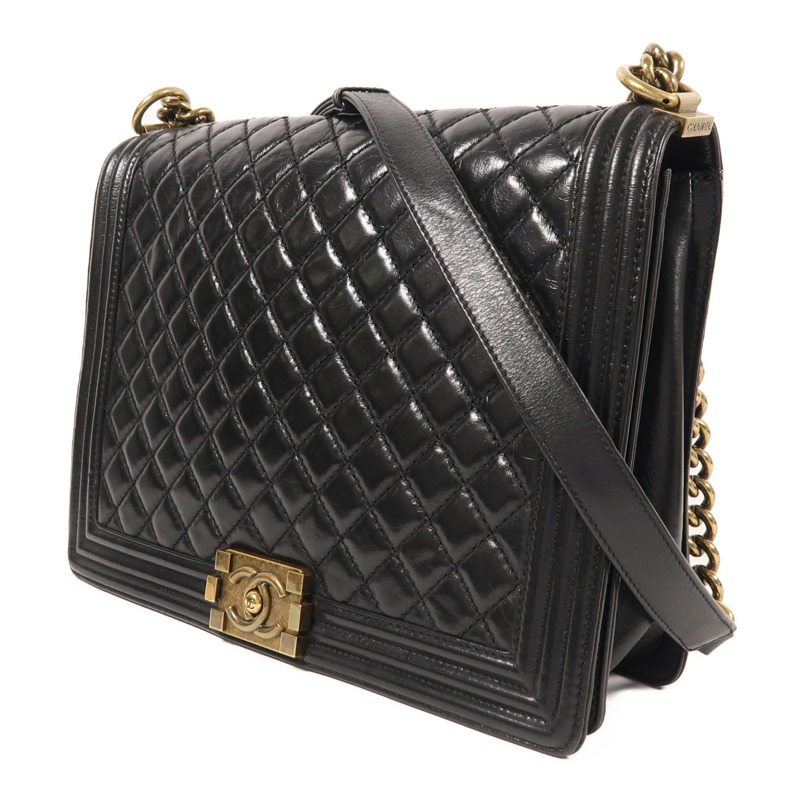 CHANEL 牛皮皮革Boy 30鏈帶肩背袋-2