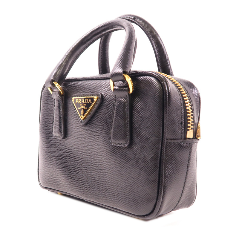 PRADA 牛皮皮革2 Way Shoulder金扣手挽肩背兩用袋-2