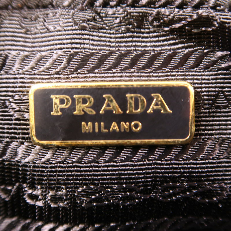 PRADA 牛皮皮革2 Way Shoulder金扣手挽肩背兩用袋-5