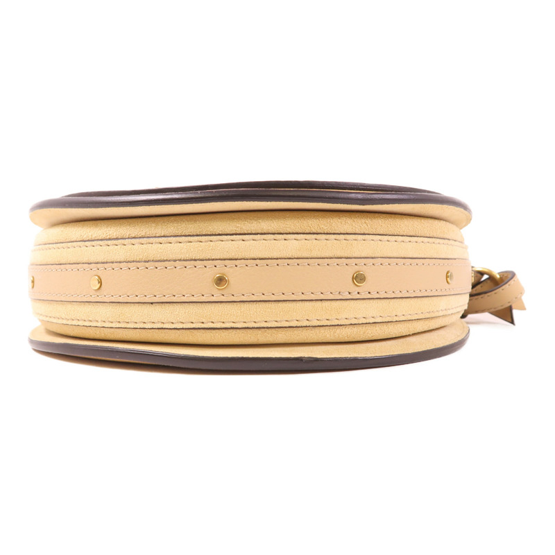 Chloe 牛皮皮革/麂皮皮革Shoulder Bag金扣手挽肩背兩用袋-3