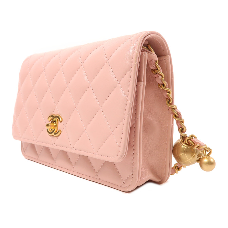 CHANEL 羊皮皮革WOC Wallet On Chain金扣鏈帶肩背袋-2