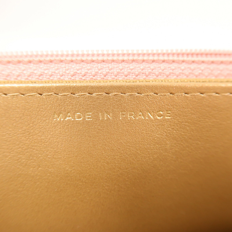 CHANEL 羊皮皮革WOC Wallet On Chain金扣鏈帶肩背袋-6