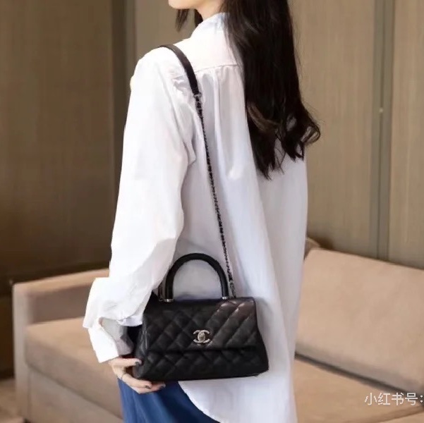 99新全配❤️ 香奈兒 #黑銀 #荔枝皮 #cocohandle #cf 小號-3