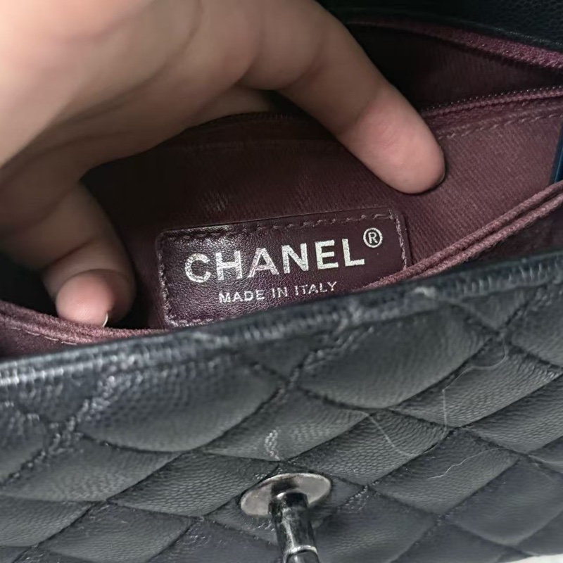 99新全配❤️ 香奈兒 #黑銀 #荔枝皮 #cocohandle #cf 小號-15