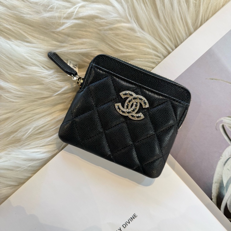 香奈兒 水鑽吐司零錢卡包 錢包-0