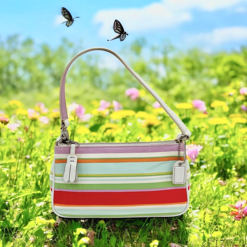 莉亞精品♡Coach彩色手提包 二手美包-0