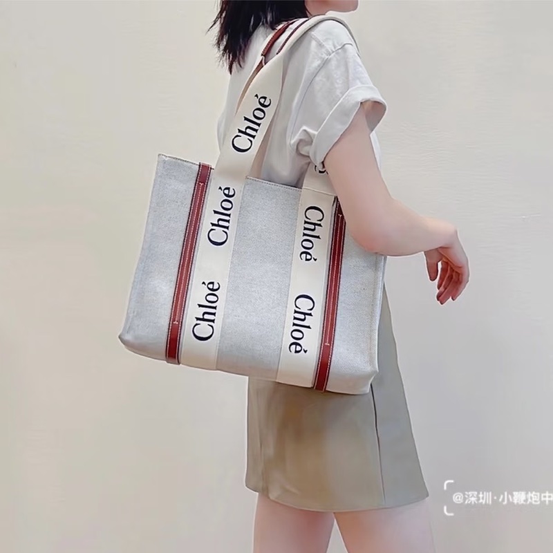 莉亞精品♡Chloe woody 中號 焦糖 九新美包-3