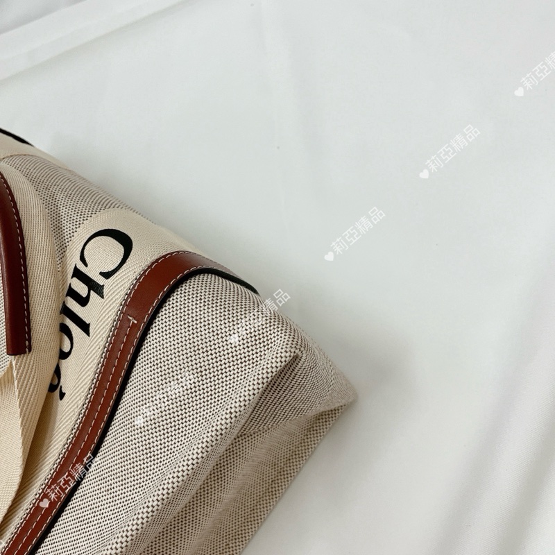 莉亞精品♡Chloe woody 中號 焦糖 九新美包-9