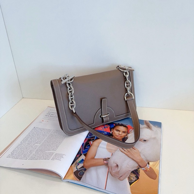 Hermes愛馬仕 Sac Chaine D’Ancre稀有✨豬鼻子鏈條腋下信封包 肩背包-2