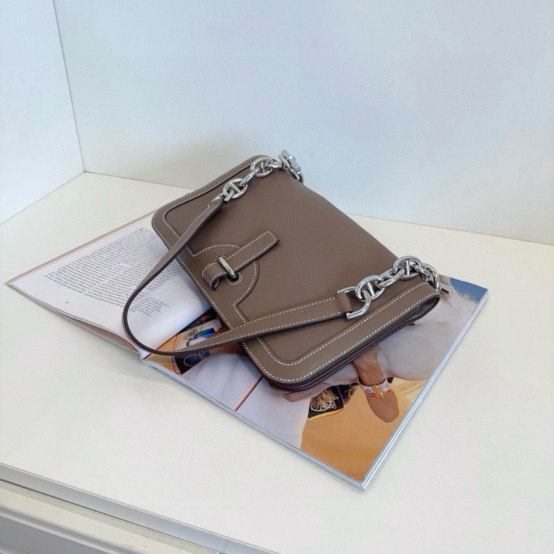 Hermes愛馬仕 Sac Chaine D’Ancre稀有✨豬鼻子鏈條腋下信封包 肩背包-6