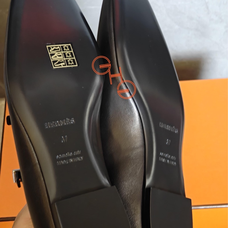 愛馬仕秋冬二五平底鞋/黑色/37 碼（全新）-6