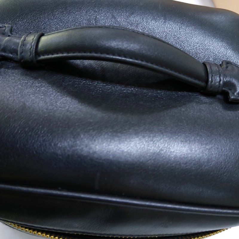 CHANEL 盒子包 黑色牛皮菱格紋化妝包手提包 金色五金 中古款-8