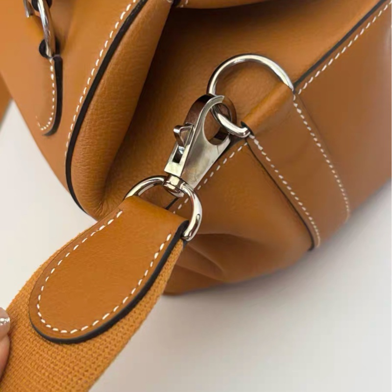 愛馬仕 芝麻色 toolbox 20 牛奶盒子20 銀扣 A刻 有肩帶-12