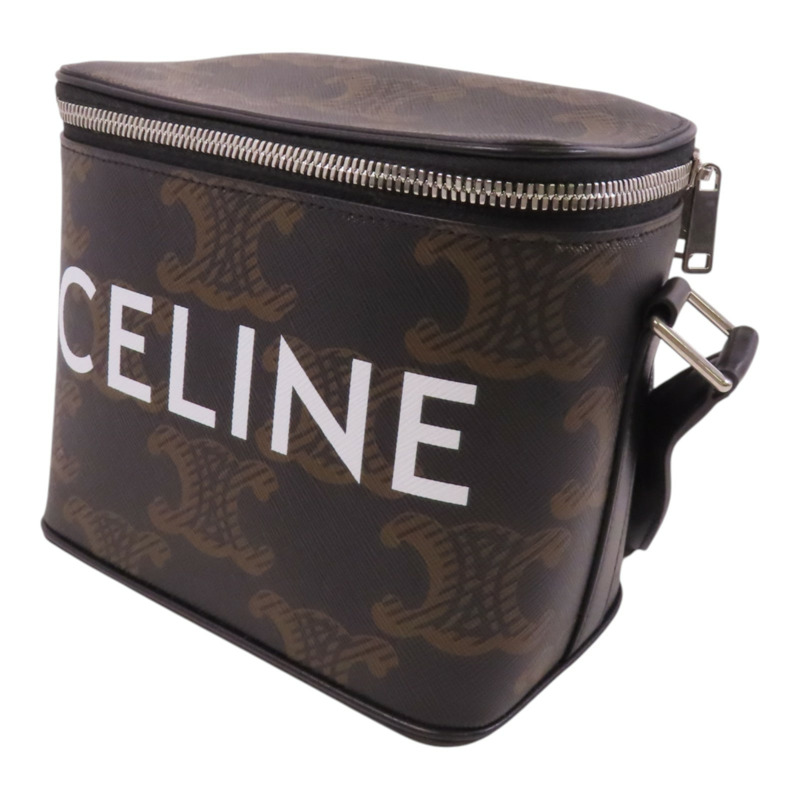 CELINE 塗層帆布Boite In Triomphe銀扣肩背袋-2