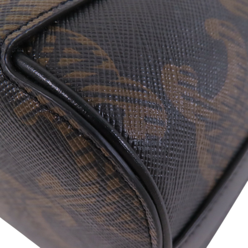 CELINE 塗層帆布Boite In Triomphe銀扣肩背袋-11