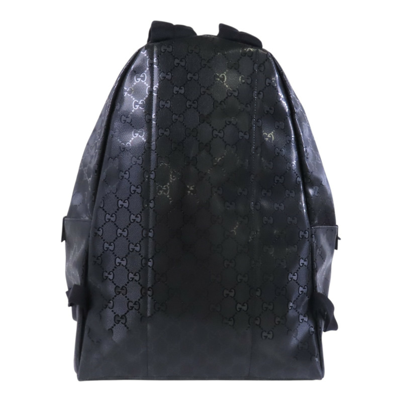 GUCCI 塗層帆布Backpack銀扣背包-1