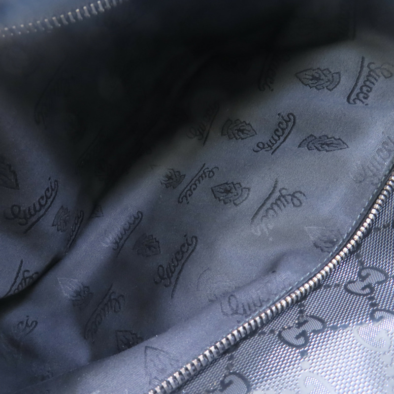 GUCCI 塗層帆布Backpack銀扣背包-5