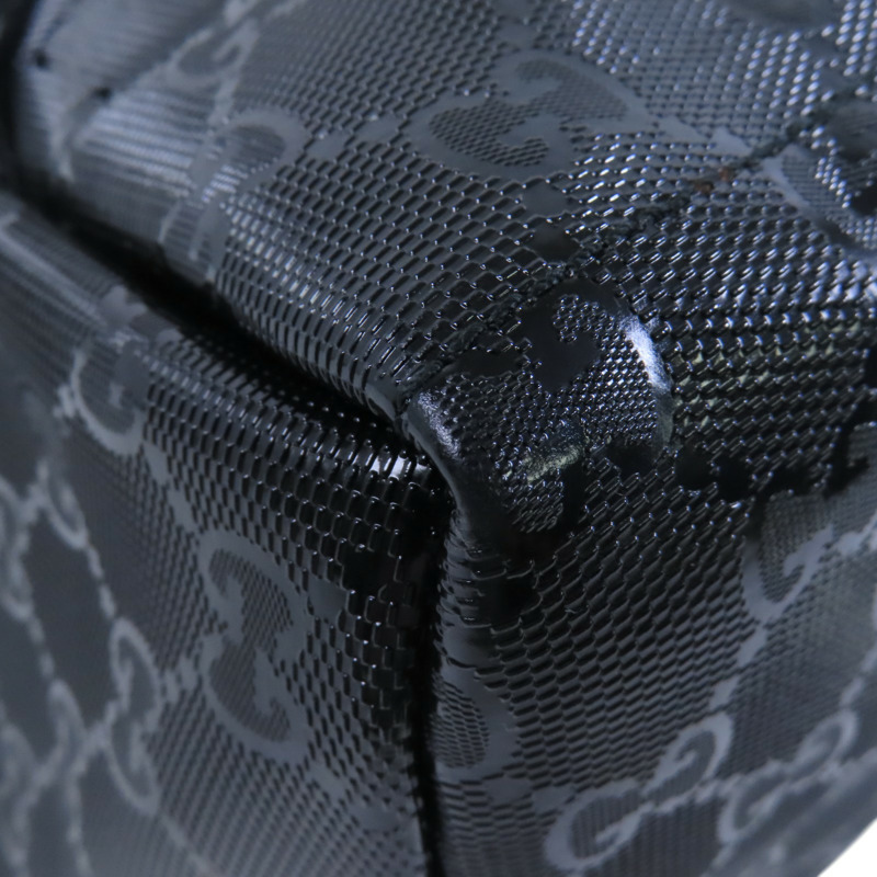 GUCCI 塗層帆布Backpack銀扣背包-12