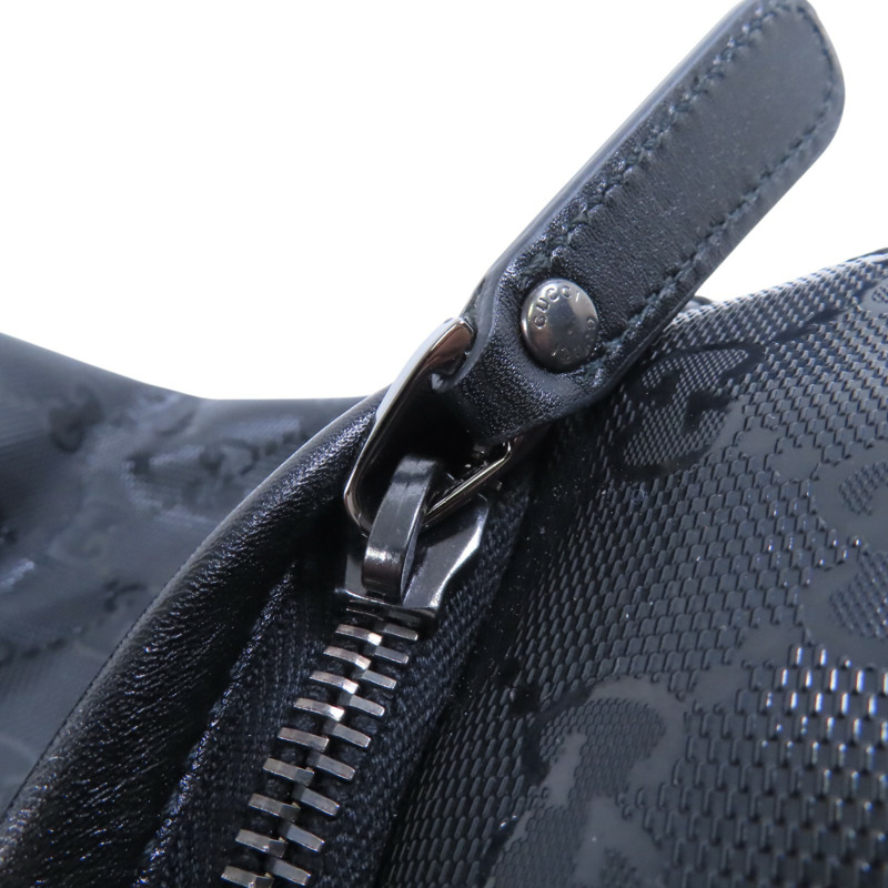 GUCCI 塗層帆布Backpack銀扣背包-17