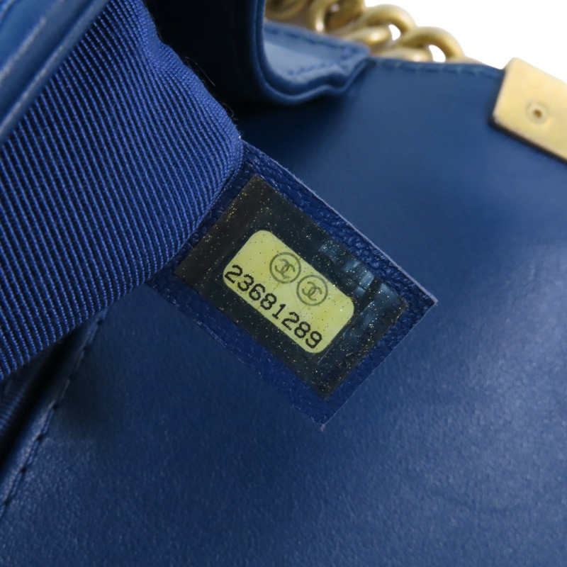 CHANEL 羊皮皮革Boy 25 With Handel金扣鏈帶肩背袋-6