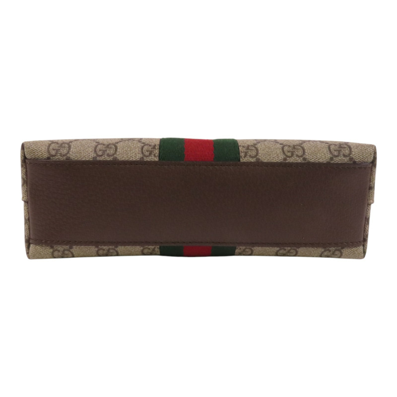 GUCCI 塗層帆布Ophidia GG金扣肩背袋-3