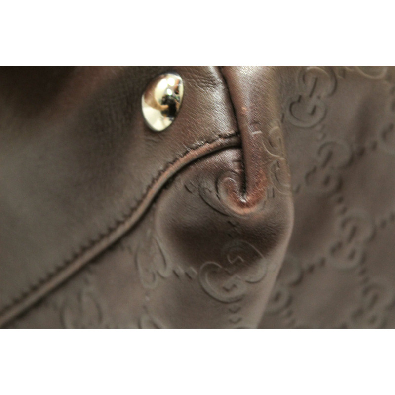 Gucci Brown GG Guccissima Leather Large Tote Bag 162913-17