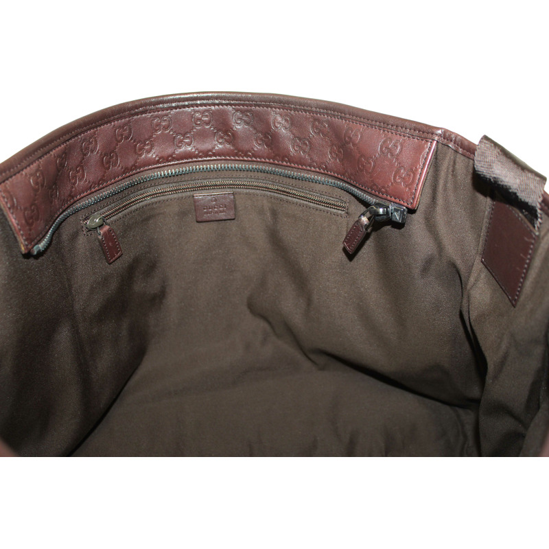 Gucci Brown GG Guccissima Leather Large Tote Bag 162913-21