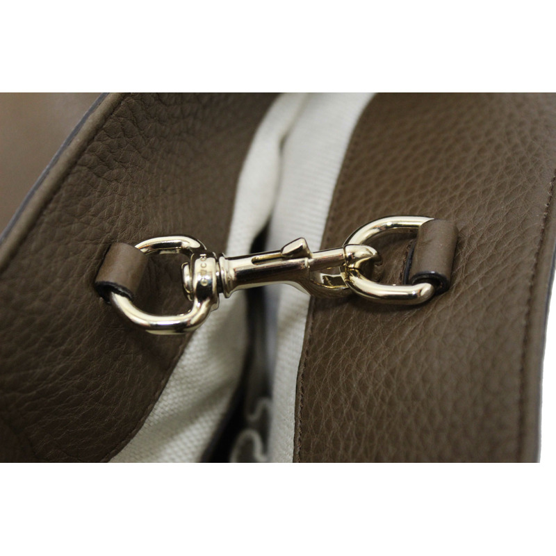 Gucci Brown Pebbled Calfskin Medium Soho Chain Shoulder Bag 308982-24