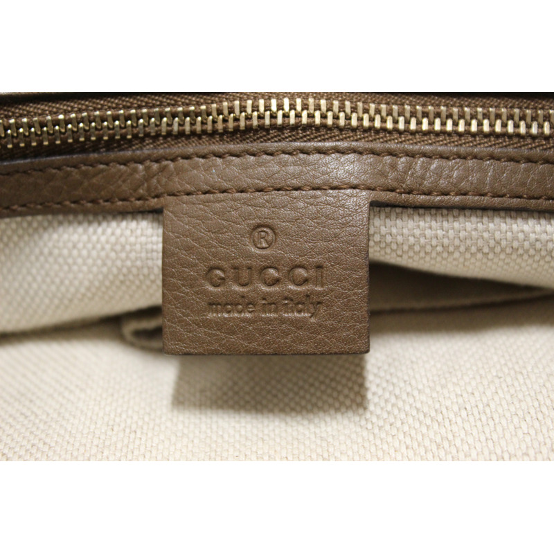 Gucci Brown Pebbled Calfskin Medium Soho Chain Shoulder Bag 308982-25