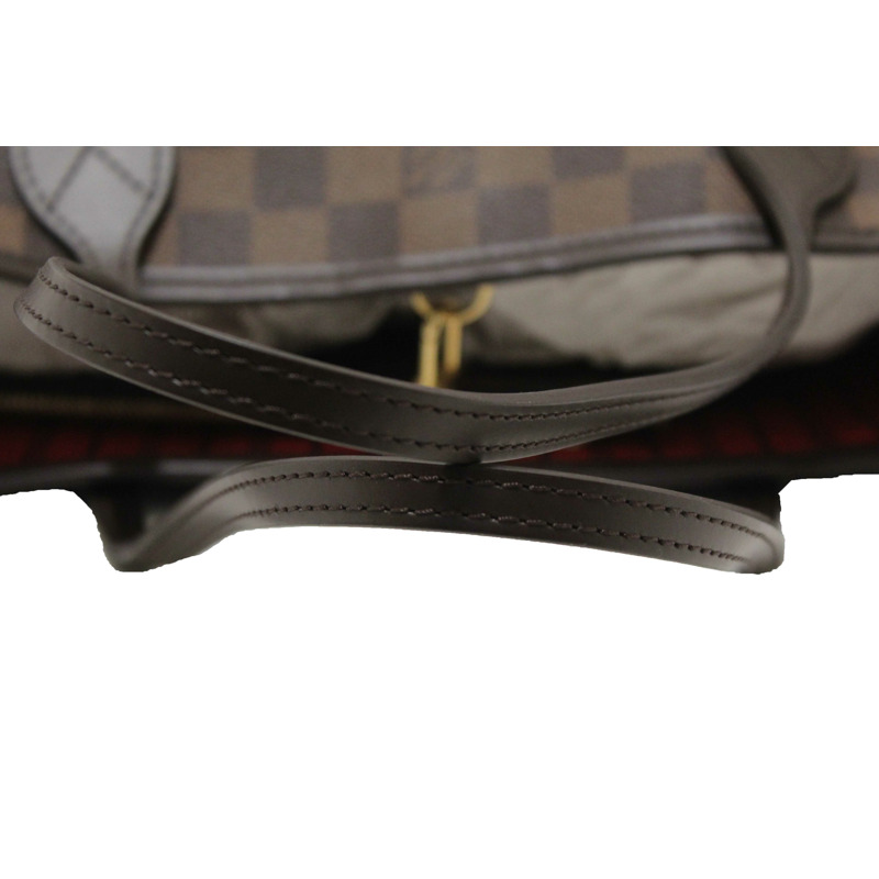 Louis Vuitton Damier Ebene Canvas Neverfull PM Shoulder Tote Bag-5