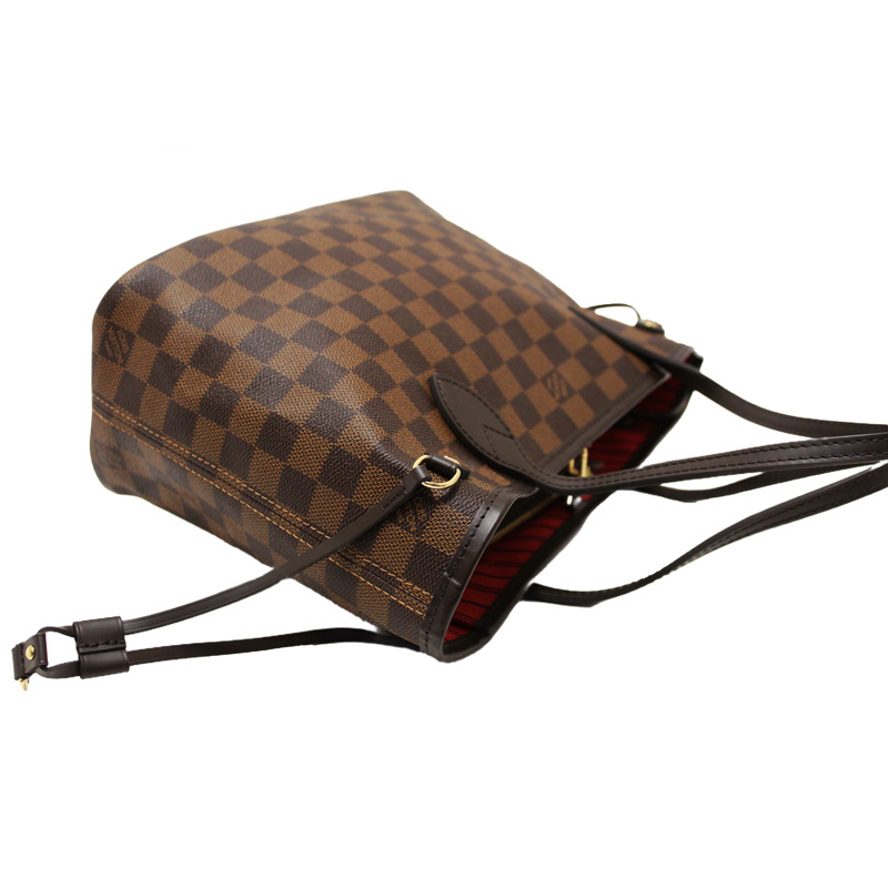 Louis Vuitton Damier Ebene Canvas Neverfull PM Shoulder Tote Bag-10