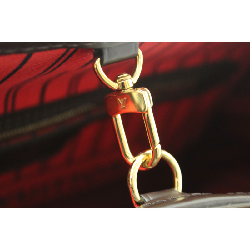 Louis Vuitton Damier Ebene Canvas Neverfull PM Shoulder Tote Bag-11