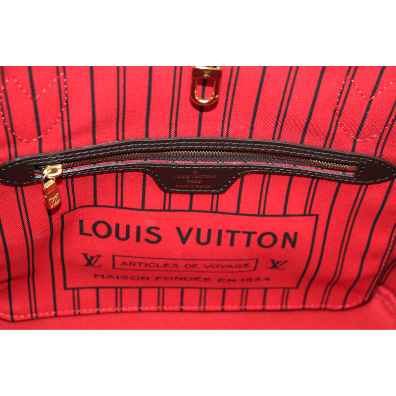 Louis Vuitton Damier Ebene Canvas Neverfull PM Shoulder Tote Bag-14