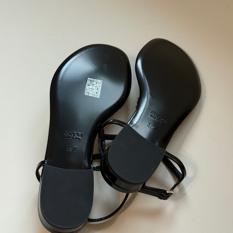 914intheair 『全新閒置』古馳新款Gucci字母logo T字涼鞋38.5（24.5cm)-10