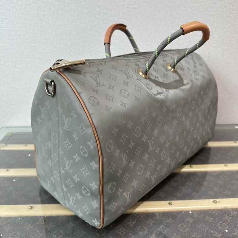 ✨LV 秀款鈦合金鐳射老花 keepall50 旅行包 50*29*23 98新-1