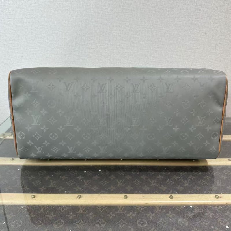 ✨LV 秀款鈦合金鐳射老花 keepall50 旅行包 50*29*23 98新-3
