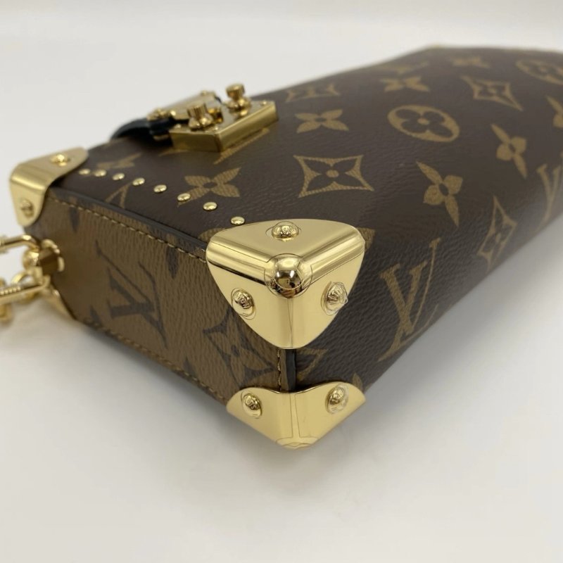 LV SLIM TRUNK橫版老花谷爱凌盒子23*12*4 全新閒置配件盒子塵袋-5