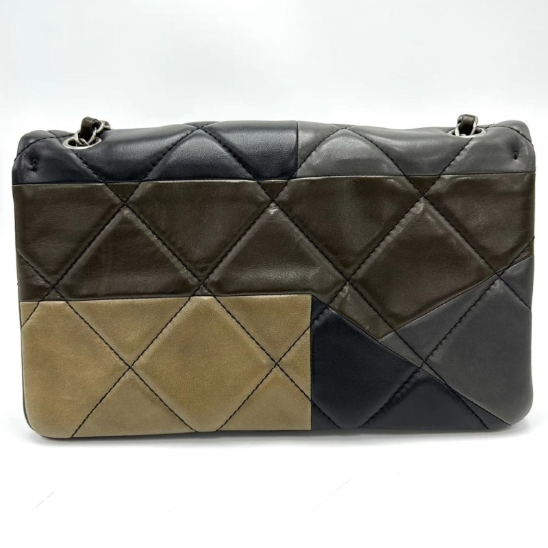 CHANEL 限定拼色CF拼leboy扣肩背斜背包27.5*16*8 98新 配件保卡塵袋-5