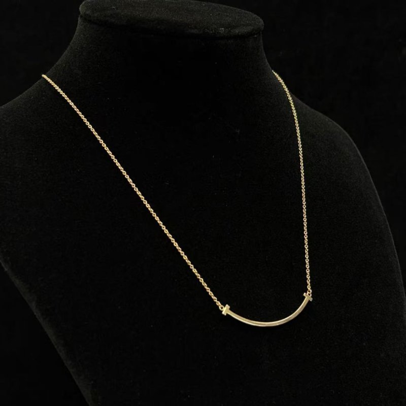 ✨TIFFANY 18K金小號笑臉項鍊 鍊長46cm 98新-1
