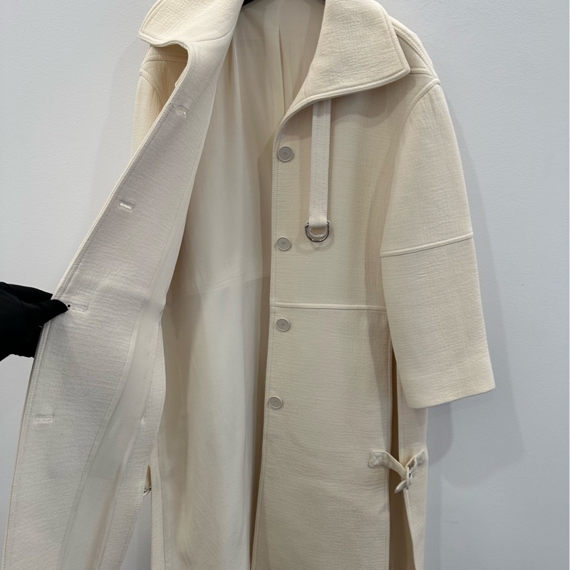 ❤️ Dior 米白色 優雅羊絨大衣-2