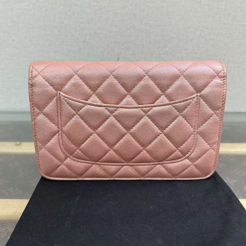 ✨CHANEL 幻彩粉貝母扣woc肩背斜背包 19*12*4 98新配件塵袋盒子保卡-5