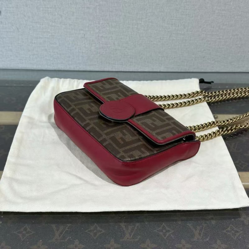 FENDI mini 斜背法棍包 18.5*12*4 98新配件塵袋-4