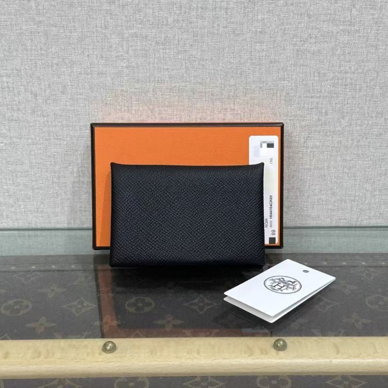 ✨HERMES 黑色短款卡包 10.5*7 全新閒置配件盒子吊牌-0