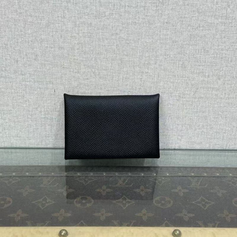 ✨HERMES 黑色短款卡包 10.5*7 全新閒置配件盒子吊牌-5