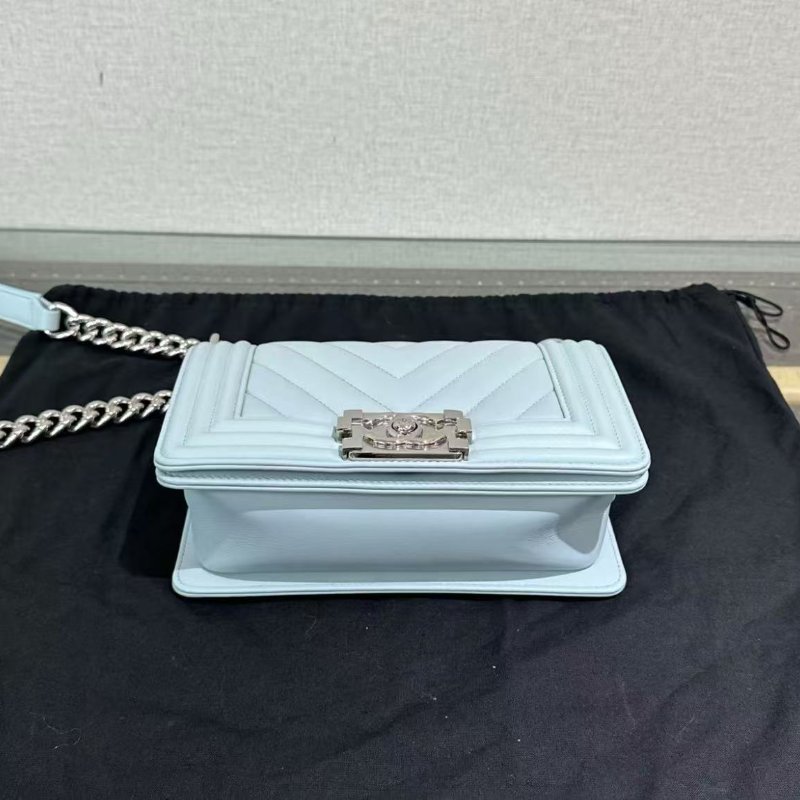 ✨CHANEL 銀扣 Leboy小號鍊條包20*11*6 99新配件塵袋盒子-3