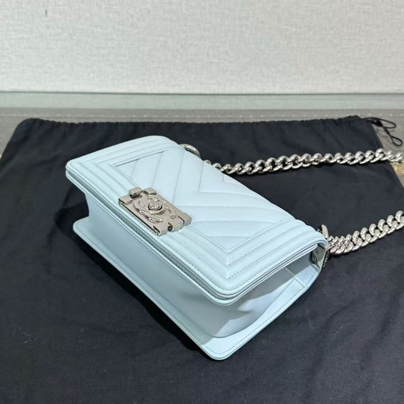 ✨CHANEL 銀扣 Leboy小號鍊條包20*11*6 99新配件塵袋盒子-4